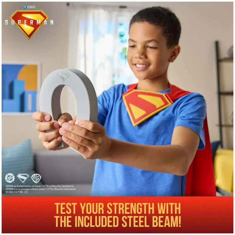 DC Comics, SUPERMAN Power Cape Set, Super Heroes Halloween Costume for Kids with